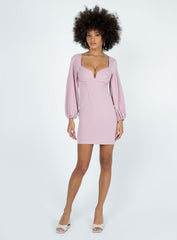 Zoella Long Sleeve Mini Dress Pink