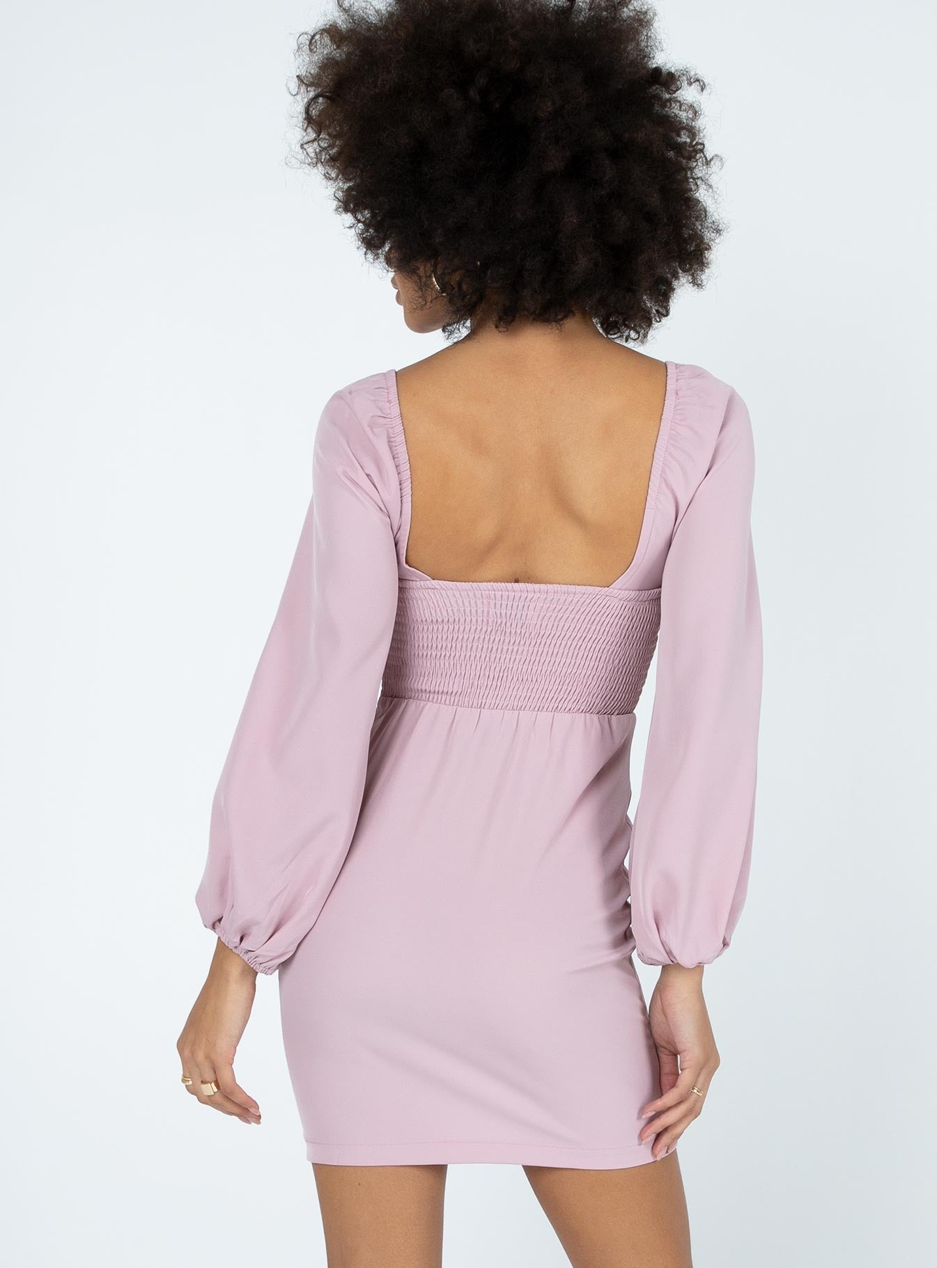 Zoella Long Sleeve Mini Dress Pink