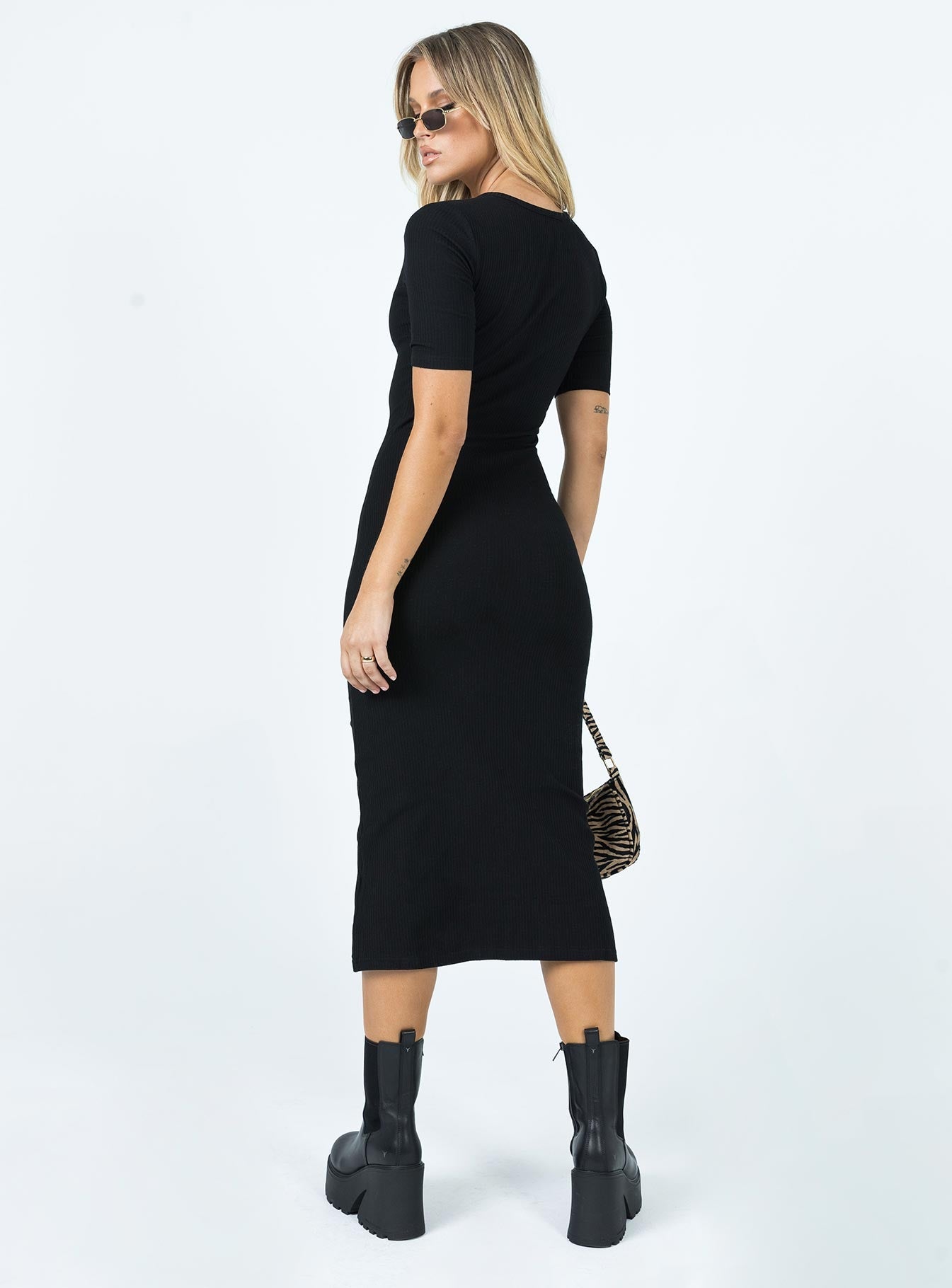 Chanted Midi Dress Black